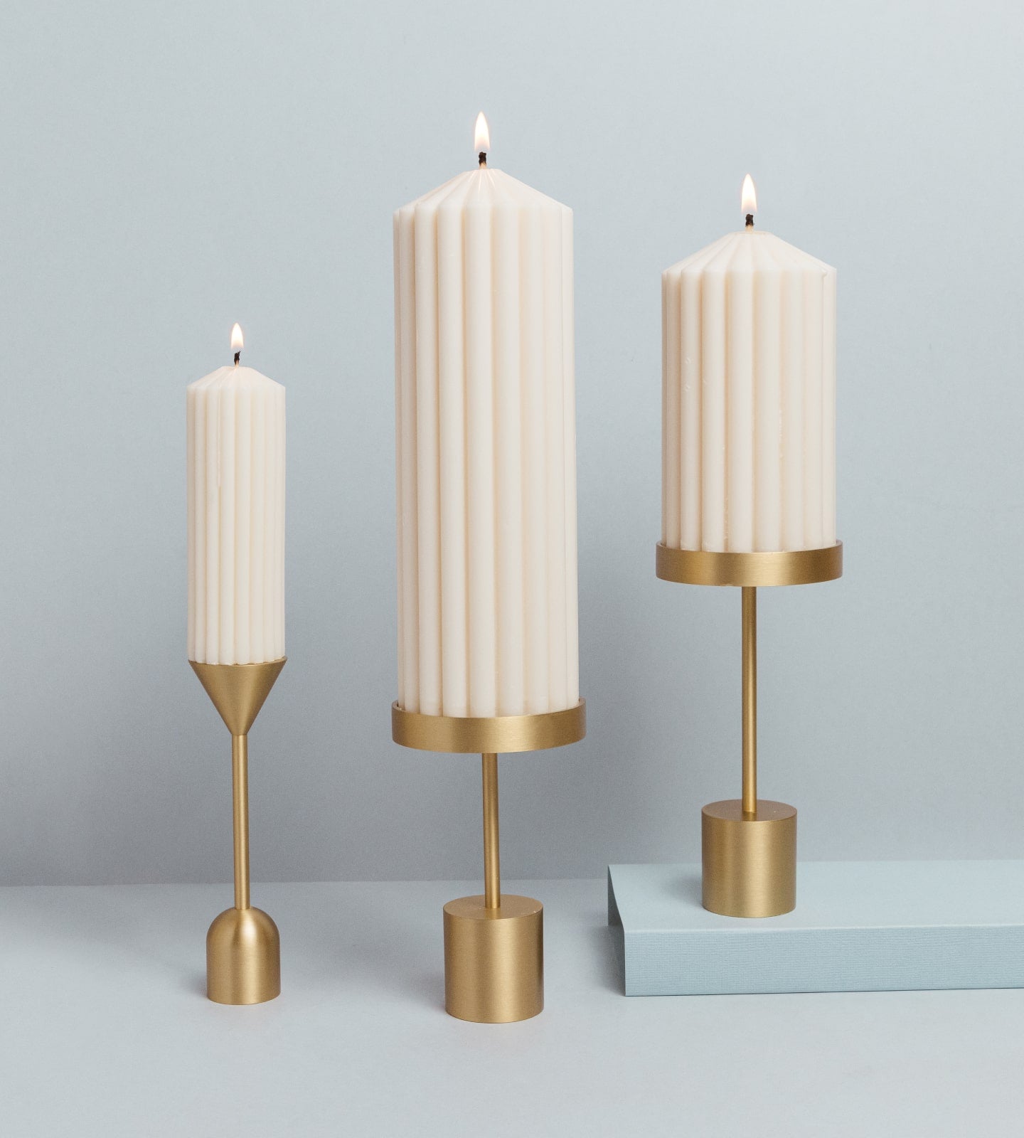 Medium Solid Brass Candle Holder