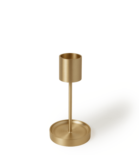 Tall Solid Brass Candle Holder